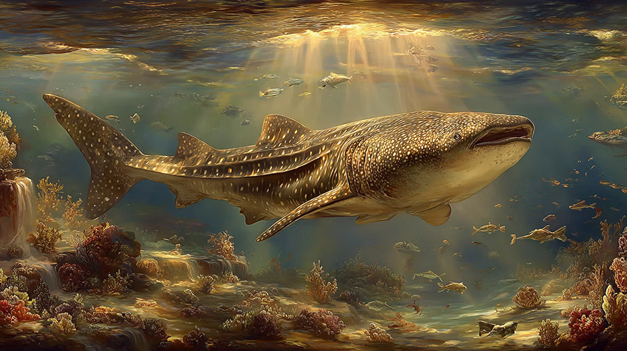 The massive great fish that God prepared to swallow Jonah