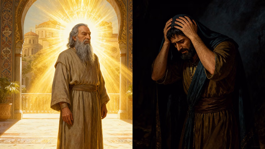 Contrast between Mordecai's faithfulness and Haman's prideful downfall in Book of Esther 6