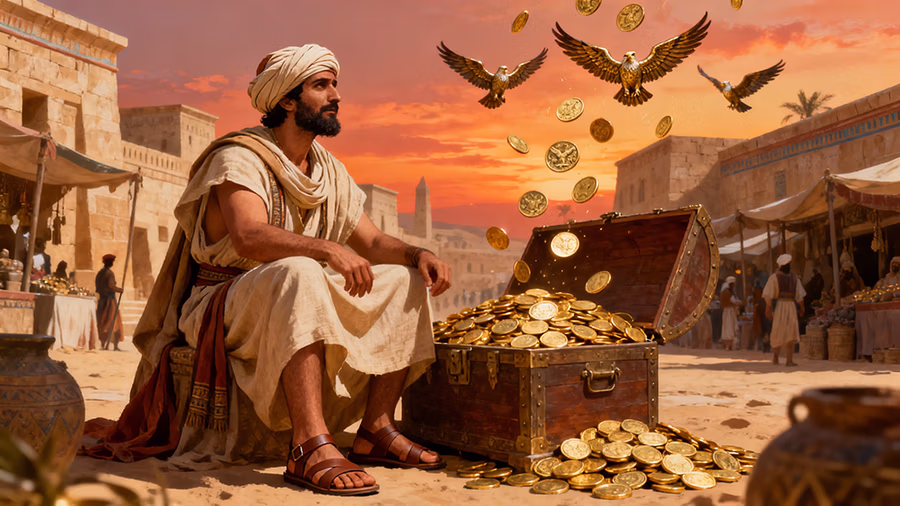 Proverbs 23 warning about the fleeting nature of riches that fly away like an eagle