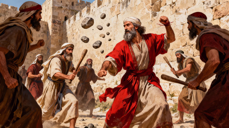 Old Testament prophets being persecuted by the people of Israel