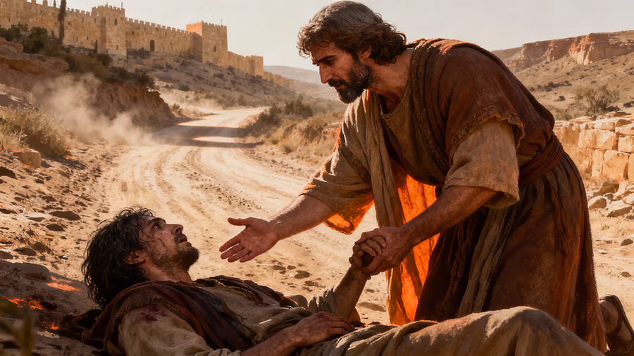 Israelite man defending the vulnerable as commanded in Proverbs 24:11-12