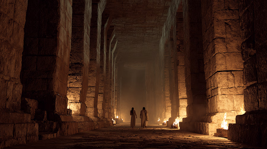 Young man following seductress toward destruction