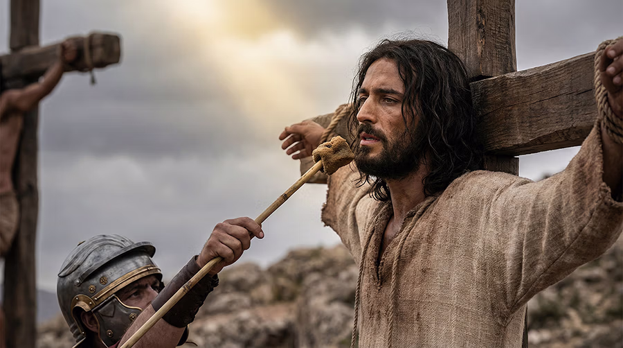 Jesus speaking from the cross at Golgotha, the moment of declaring It Is Finished in John 19, Easter Part 3